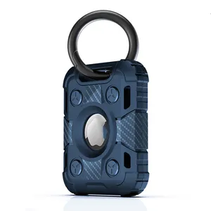 Funda protectora de silicona blanda para Apple <span class=keywords><strong>Airtag</strong></span>, carcasa con llavero, armadura de tanque, GPS, antipérdida, a prueba de golpes, dispositivo de TPU para etiquetas de aire - Product Image 1