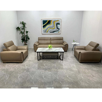 Ensemble de canapés de bureau - Cuir PU, design modulaire, trois places, éponge haute densité, style moderne pour la maison, le bureau et le salon
