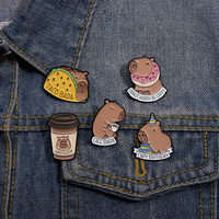 Cartoon-Capybara-förmiger Metall-Pin, Individuell Gestaltete Kreative Personalisierte Niedliche Kawaii-Anstecknadel, Großhandel, Hergestellt in Guangdong