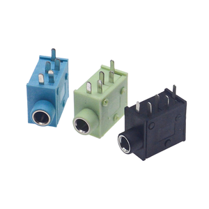 PJ-325 ช่องเสียบแจ็คเสียงสเตอริโอขนาด 3.5 มม., แบบติดตั้งแนวตั้ง 5 พิน, ขั้วต่อแบบตัวเมีย (มีจำหน่ายในสีดำ, เขียว, น้ำเงิน, แดง) - Product Image 2