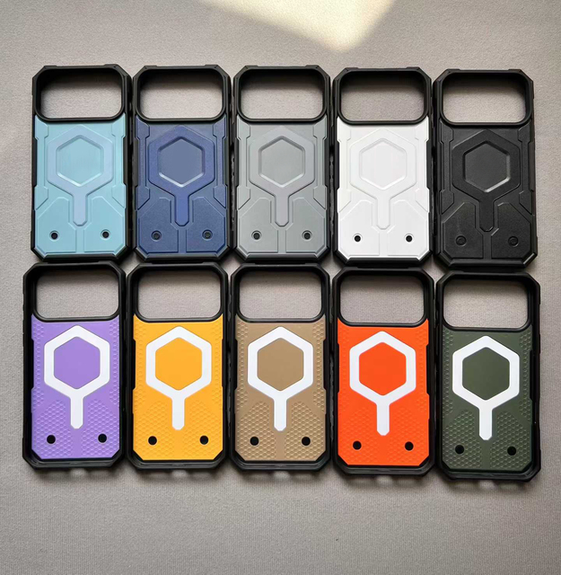 Phone case for iPhone 17 16 15 14 13 Pro Max Rugged Armor Meteorite Back Phone Cover Magnetic Case for iPhone 17 Pro Max