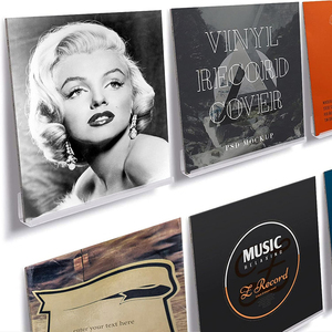 Supporto per dischi in acrilico da parete-confezione da 8 da 12 pollici cornici per Album trasparenti per visualizzare dischi in vinile per il negozio di dischi da collezione di musica - Product Image 6