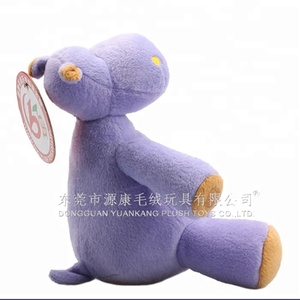Purple Hippo Plush <b>Stuffed</b> Animal <b>Soft</b> <b>Toys</b> From Guangzhou China <b>Toy</b> Factory PP Cotton Filled - Product Image 3