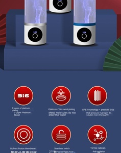 Nueva Botella de Agua Portátil Recargable por USB con Hidrógeno H2, Botella de Agua con Hidrógeno Evolv H2go para Mascotas con Dispensador - Product Image 3