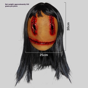 BAIEG Femme Fantôme <span class=keywords><strong>Visage</strong></span> <span class=keywords><strong>Masque</strong></span> Horreur Film Inspiré Latex Mascarade Prank pour Halloween Party Effrayant pour Fantôme <span class=keywords><strong>Visage</strong></span> Props - Product Image 6
