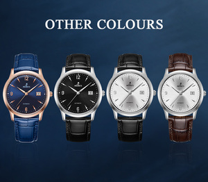 Akires orologio da polso meccanico Vintage retrò di alta qualità 5 BAR Design semplice in vetro zaffiro analogico in pelle giapponese MIYOTA - Product Image 5