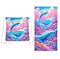 Serviette de plage surdimensionnée en microfibre, pliable comme un sac à dos, serviette de bain pour hommes et femmes, sans sable, séchage rapide