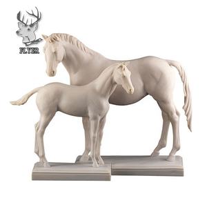 Doğal beyaz mermer at heykel el oyma beyaz taş at heykelleri bahçe dekorasyon için - Product Image 3