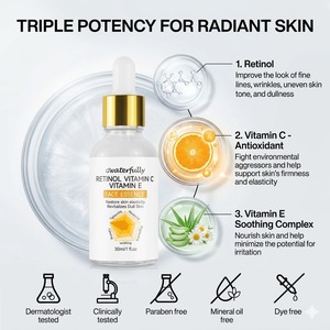 Suero Coreano de <span class=keywords><strong>Retinol</strong></span> de Marca Privada OEM, Suero Iluminador Antioxidante con Vitamina C para el Cuidado de la Piel, Fabricante de Productos para una Piel Radiante - Product Image 2