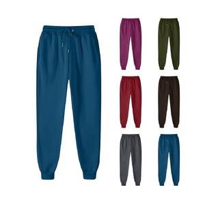 Pantalon de survêtement pour femme en mélange de coton doux, coupe droite, taille mi-haute, infroissable, respirant, écologique, avec taille élastique - Product Image 4