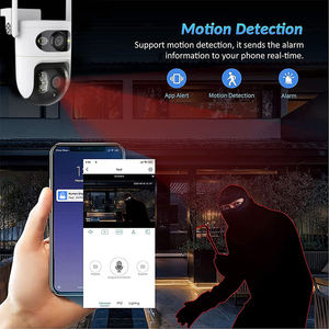Kamera cctv keamanan dual-band 5g2. 4G, alat potret video HD rumah 3K jaringan tanpa kabel 6MP luar ruangan - Product Image 4