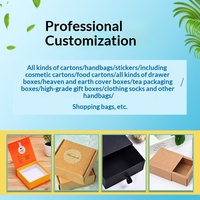 Kleine gekleurde dozen Voedselverpakkingen Fruitgeschenkdozen Uitschuifbare kartonnen dozen Geschenkdozen met deksel en lade Aanpasbare spoedbestellingen