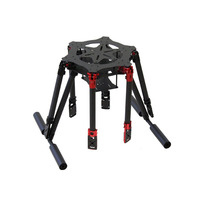Châssis d'Avion en Fibre de Carbone à 6 Essieux Hexacoptère Pliable pour Drone RC FPV DIY