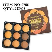 Palette de poudre pour le visage en gros, marque privée, 9 couleurs, poudre foncée, palette de maquillage naturelle mate, imperméable et longue tenue