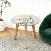 Table basse moderne en bois, table d'appoint de canapé, meuble de rangement mobile pour salon, table de chevet, mobilier de maison Green Forest WCT-11781