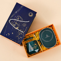 Coffret Cadeau Luxe Retour à l'École : Tasse à Café en Porcelaine Fine Chauffante Sans Fil avec Chauffe-Tasse Intelligent à Température Constante 55°C et Cuillère Personnalisable