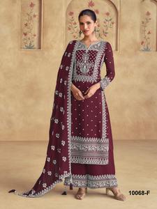 ชุดสูท Salwar Kameez Palazzo สำหรับผู้หญิงชุดปากีสถานที่มีความทนทานสูง - Product Image 6