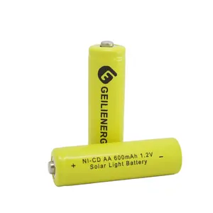 Batterie rechargeable aa 600mah 1.2v, cellules nicod, 1.2v, OEM, vente en gros d'usine