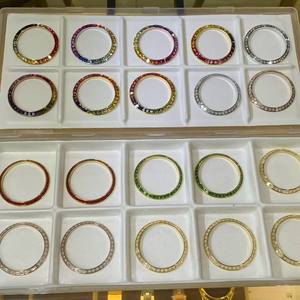 Bisel de Reloj de Acero Inoxidable de Alta Calidad de 40 mm, Resistente al Agua, con Piedras Preciosas Verdes y Blancas, Accesorios de Lujo para Reloj <span class=keywords><strong>GMT</strong></span> President Light - Product Image 4