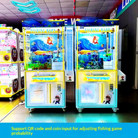Nouvel équipement de jeu d'arcade de pêche et de préhension de figurines - Métal, sans personnel, fonctionnement en libre-service par numérisation de code QR et paiement par pièces