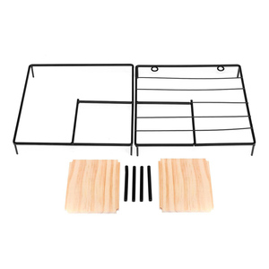 Étagère murale pliable et détachable en métal et <span class=keywords><strong>bois</strong></span>, design classique et moderne pour salon, prix abordable - Product Image 5