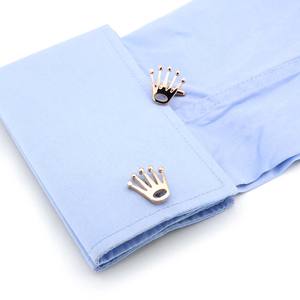 Bottoni da <span class=keywords><strong>uomo</strong></span> a maniche francesi in ottone rame placcato oro oro rosa pistola nera da <span class=keywords><strong>uomo</strong></span> forma corona di palma <span class=keywords><strong>gemelli</strong></span> <span class=keywords><strong>gemelli</strong></span> - Product Image 2