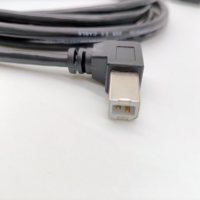 Cable de Datos Tipo C en Ángulo Recto con Revestimiento de TPE/Nylon Trenzado, 30/28/26 AWG, USB 3.0, Carga Rápida, Cobre Puro para Auriculares y Escáner de Código de Barras