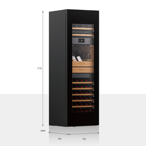 For Stylish 305l Built-in Frost-free Multi-zone Wine <b>Cooler</b> Fridge Stainless Steel App-controlled R600a Ce/etl Jc-305a3e 305l - Product Image 2
