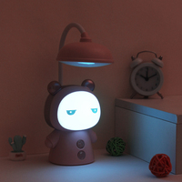 Dessin animé led lampe de table pliante USB charge protection des yeux lampe de table étudiant enfants chambre veilleuse lampe de chevet