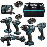 Vente directe d'usine, ensemble d'outils électriques portables Makita 9-en-1, adapté à la réparation automobile, au bâtiment et au travail du bois.