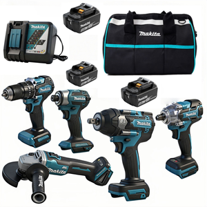 Vente directe d'usine, ensemble d'outils électriques portables <span class=keywords><strong>Makita</strong></span> 9-en-1, adapté à la réparation automobile, au bâtiment et au travail du bois. - Product Image 1