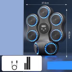 Machine d'entraînement de <span class=keywords><strong>boxe</strong></span> murale connectée pour la maison, 9 vitesses, chargement USB-C détachable, sans perçage, musique, PU - Product Image 4