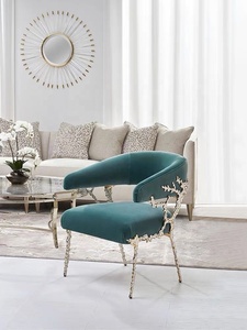 Sedie <span class=keywords><strong>da</strong></span> <span class=keywords><strong>Pranzo</strong></span> di Lusso in Ottone, Sedie Moderne per Salotto di Club e Villa di Alta Gamma, Sedie con Struttura in Ottone - Product Image 3