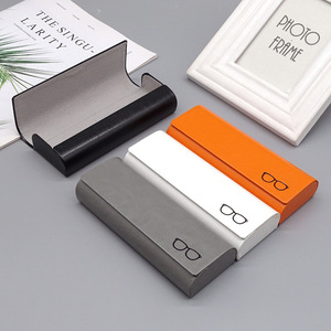 Tùy ChỉNh Nóng bán đen vuông có thể gập lại kính hộp Set Eye Glass trường hợp cứng PU da Kính mát đóng gói Kính mắt gấp trường hợp - Product Image 4