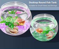 Aquarium rond transparent en acrylique anti-chute de haute qualité Jeneca avec boîte, durable et écologique pour salon et patio