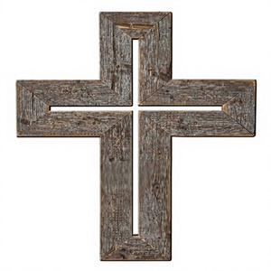 Escultura de Cruz de Madera Minimalista AZ ENTERPRISES, Decoración Religiosa para el Hogar, para Sala de Estar, Regalo para Recién Nacidos, Diseño Art Deco - Product Image 4