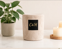 Bougie artisanale CHHC personnalisée de luxe, parfumée à l'aromathérapie, en cire de soja, écologique, 80 heures de combustion, pour les fêtes et la décoration intérieure