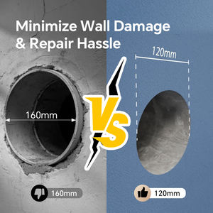 Unité de ventilation décentralisée avec obturateur automatique anti-refoulement <span class=keywords><strong>VMC</strong></span> Récupérateur d'air pour une <span class=keywords><strong>installation</strong></span> sécurisée dans la chambre des enfants - Product Image 2