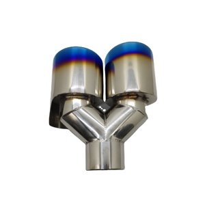 Silenciador de Escape Doble con Salida Azul Plateada, Hecho de Acero Inoxidable 304, Apto para Modelos de Vehículos en General - Product Image 4