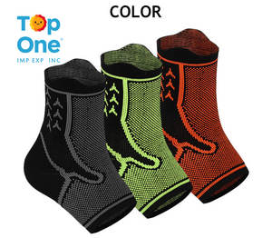 Top One Élastique Nylon Sport Compression Soutien Chaussette Réglable Anti-Entorse Tricot Cheville Brace Manches - Product Image 2