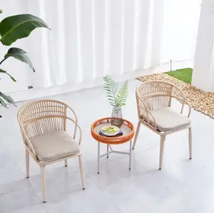 Outdoor table chair courtyard open-air Sun Room balcony rope chair leisure balcony coffee table aluminum alloy furniture