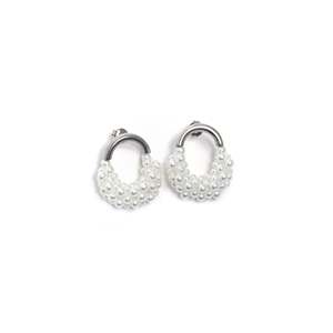 Boucles d'oreilles en perles, acier inoxydable 316L, placage or PVD, résistantes et durables, pour femmes. - Product Image 1