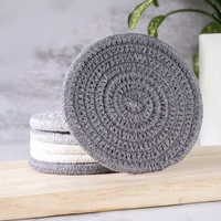 Al por mayor Salvamanteles y Posavasos de Cuerda de Algodón, Promocionales, con Logotipo Personalizado, Resistentes al Calor, Tejidos, para Cocina, Regalo