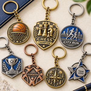 Porte-clés en métal personnalisés avec relief 2D et 3D, récompenses pour événements sportifs, fabrication OEM ODM - Product Image 1