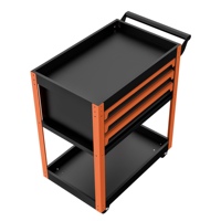 Chariot à outils industriel en acier laminé à froid avec 3 tiroirs, capacité de charge de 400 kg, vente en gros d'usine, support OEM