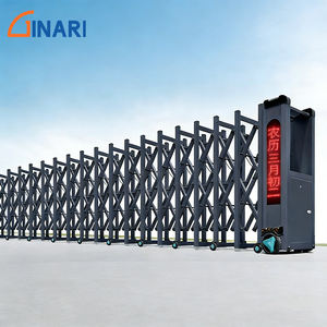 <span class=keywords><strong>Portail</strong></span> coulissant extérieur en accordéon, en alliage d'aluminium, électrique, industriel, rétractable - Product Image 3