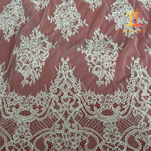 Tissu en dentelle de tulle à cordon en maille 100 % polyester écologique pour mariée, vente en gros, pas cher, largeur 150 cm, <span class=keywords><strong>Xiao</strong></span> <span class=keywords><strong>Mei</strong></span> - Product Image 2