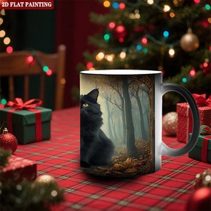 Taza Mágica Personalizada de 11 oz, Cerámica Negra Esmerilada, Sensible al Calor, Cambia de Color - Product Image 2