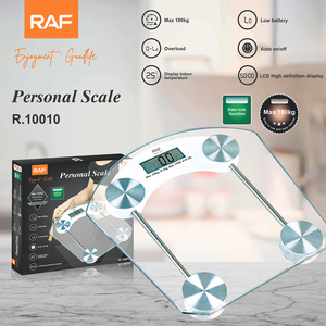 Bilancia Personale Digitale RAF con Display LCD, Capacità 180kg, in Vetro per Bagno e Uso Domestico - Product Image 2