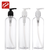 300 Ml Lotion PET Silinder Plastik Pompa Sampo Botol